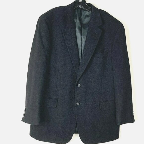 JOS. A. BANK 100% Camel Hair Black BLAZER Sport Coat Men's 43R Made in Haiti - Picture 1 of 3